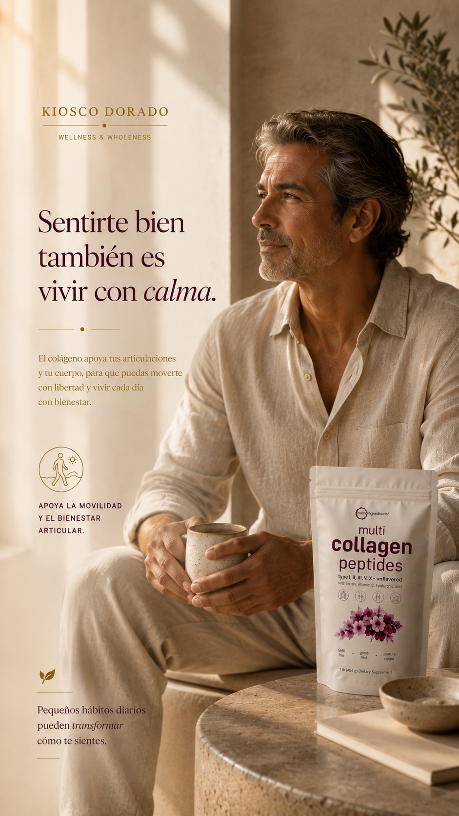Multi Collagen Peptides · Colágeno Hidrolizado 5 Tipos + Biotina + Vitamina C