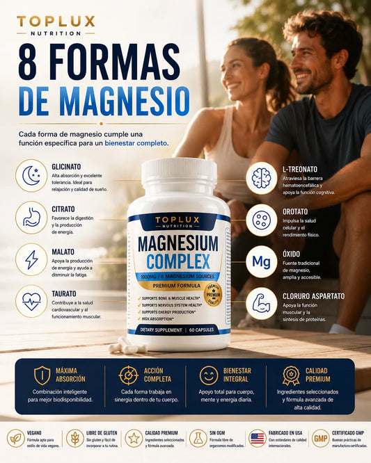 MAGNESIO COMPLEX 8 FORMULA AVANZADA de 1000 mg