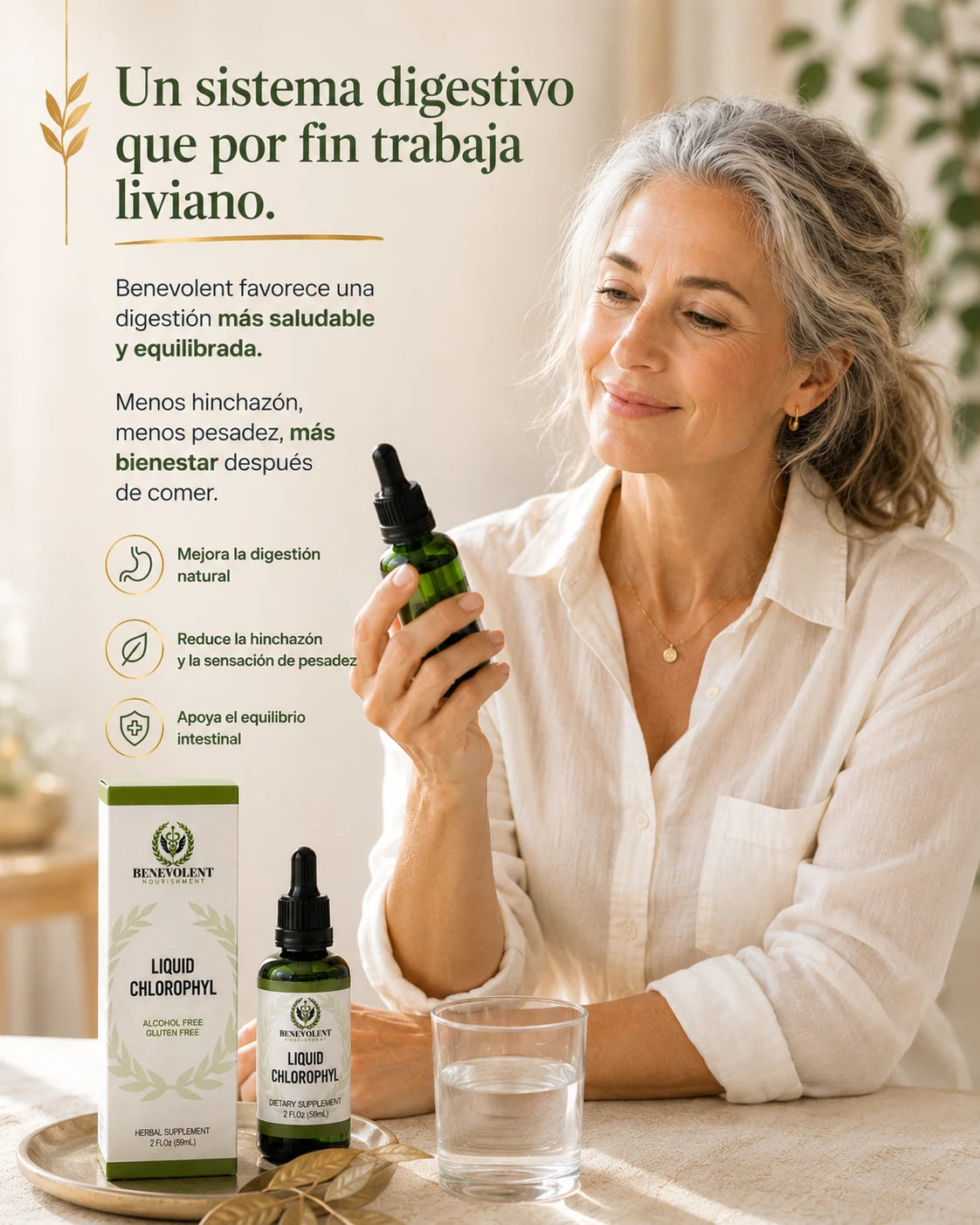 Clorofila Líquida Benevolent — energía natural sin estimulantes