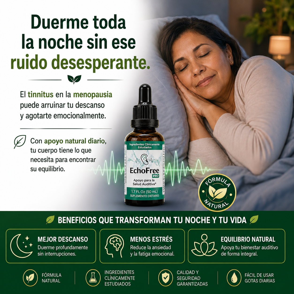 EchoFree Pro fórmula gotas bienestar auditivo Chile