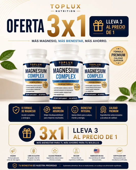 MAGNESIO COMPLEX 8 FORMULA AVANZADA de 1000 mg