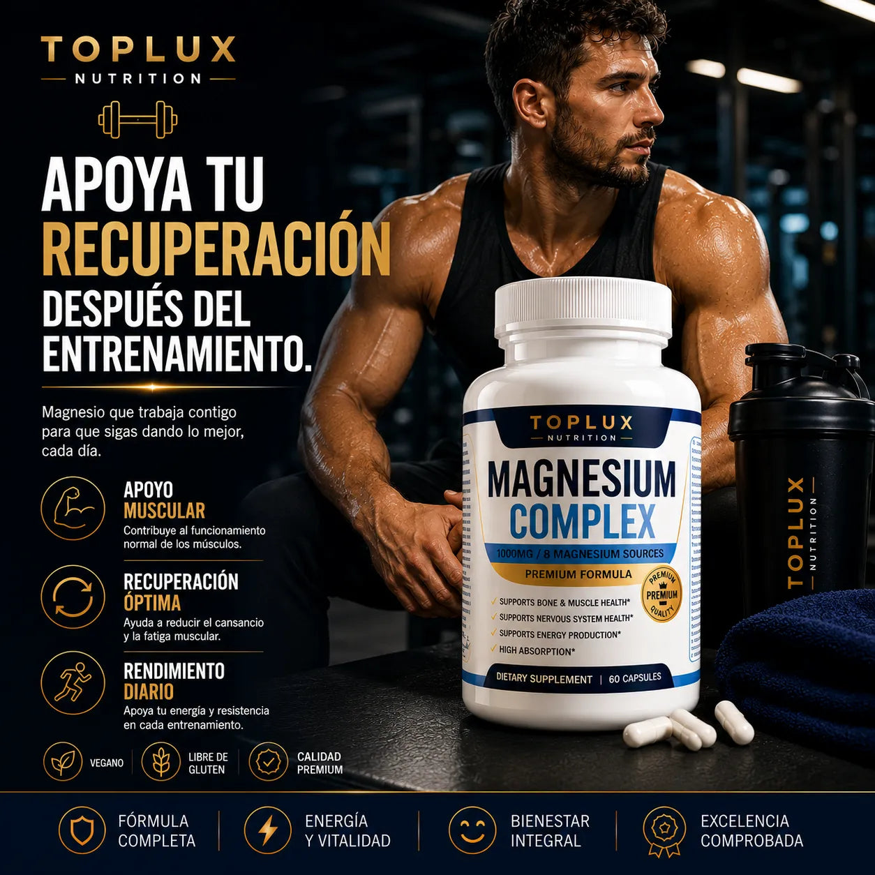MAGNESIO COMPLEX 8 FORMULA AVANZADA de 1000 mg
